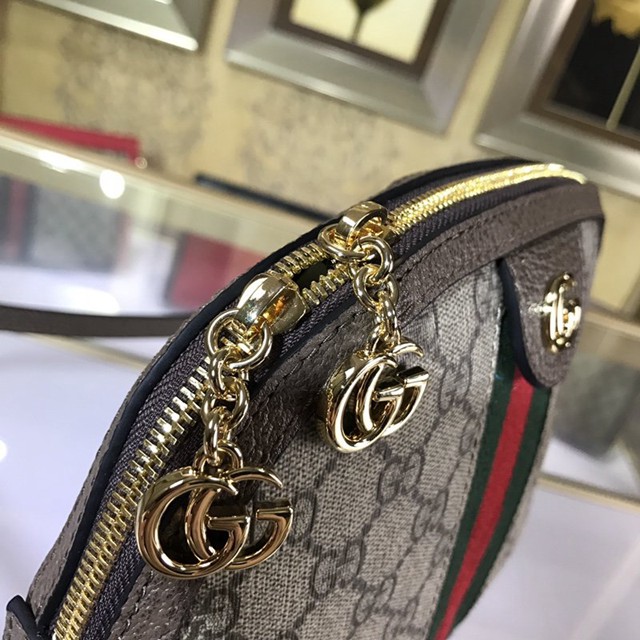 Gucci經典款女包 499621 古馳GG Supreme Ophidia系列 GG肩背包 Gucci小號貝殼包  gqy1870